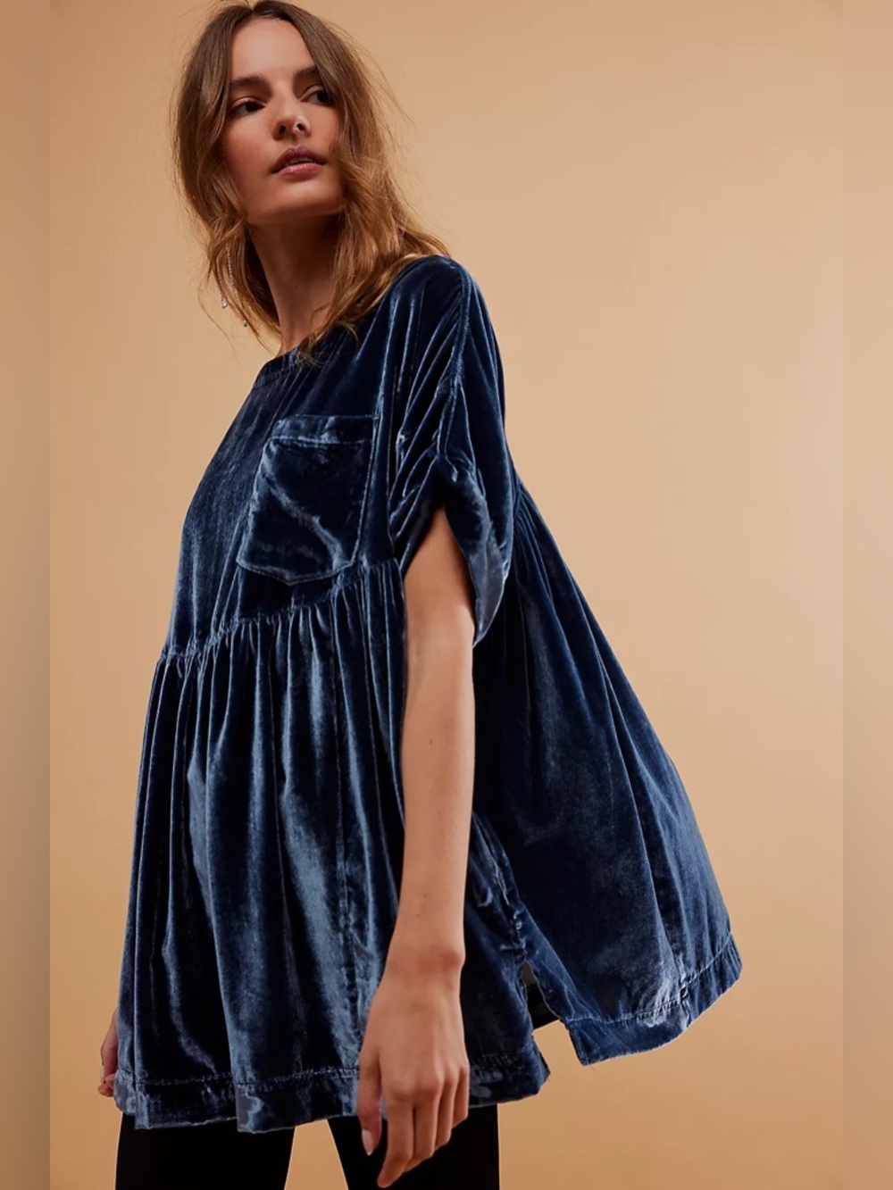 Free People Moon City Velvet Blue - Picture 2 of 7